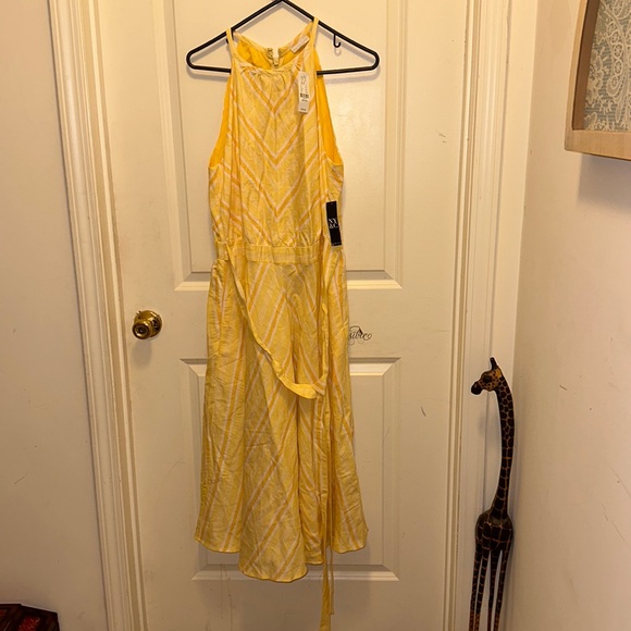 New York & Company Dresses Nwt Halter Top Dress In Yellow With Two — free download